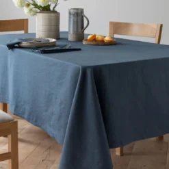 BecquetNappe de table COTOLINEN - bleu orage