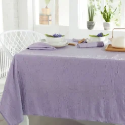 BecquetNappe de table en polyester violet lilas effet froissé - FONTANA