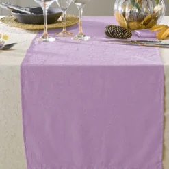 BecquetNappe de table en polyester violet lilas effet froissé - FONTANA