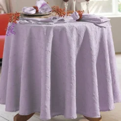 BecquetNappe de table en polyester violet lilas effet froissé - FONTANA