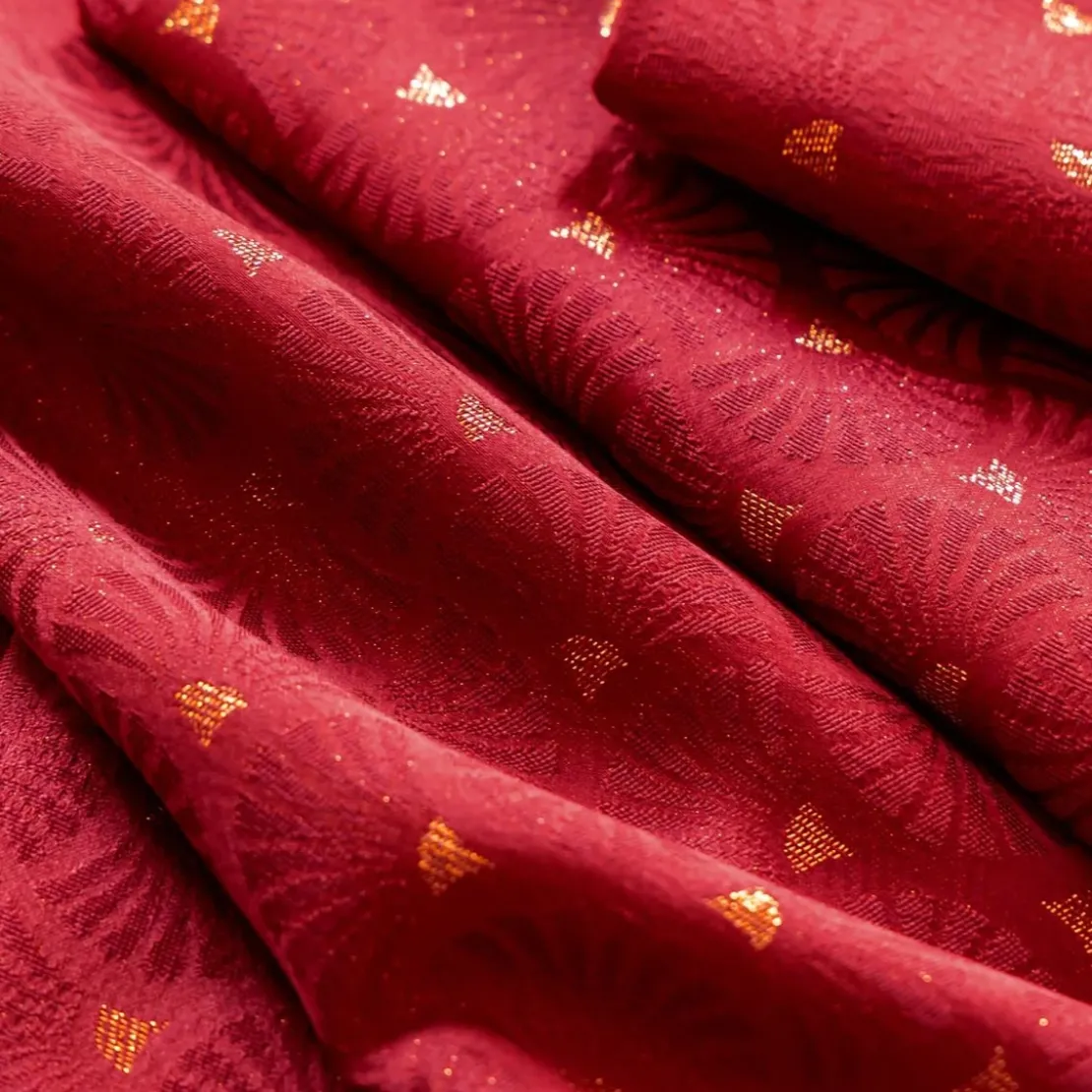 BecquetNappe de table jacquard MANDARA - bordeaux