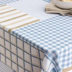 BecquetNappe en coton bleue à motifs patchwork - PACHOU