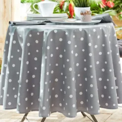 BecquetNappe en coton enduit ZUMBAgrise 150cm