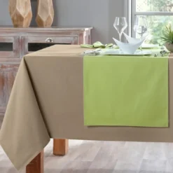 BecquetNappe en coton traité antitache LONA 180 ø beige