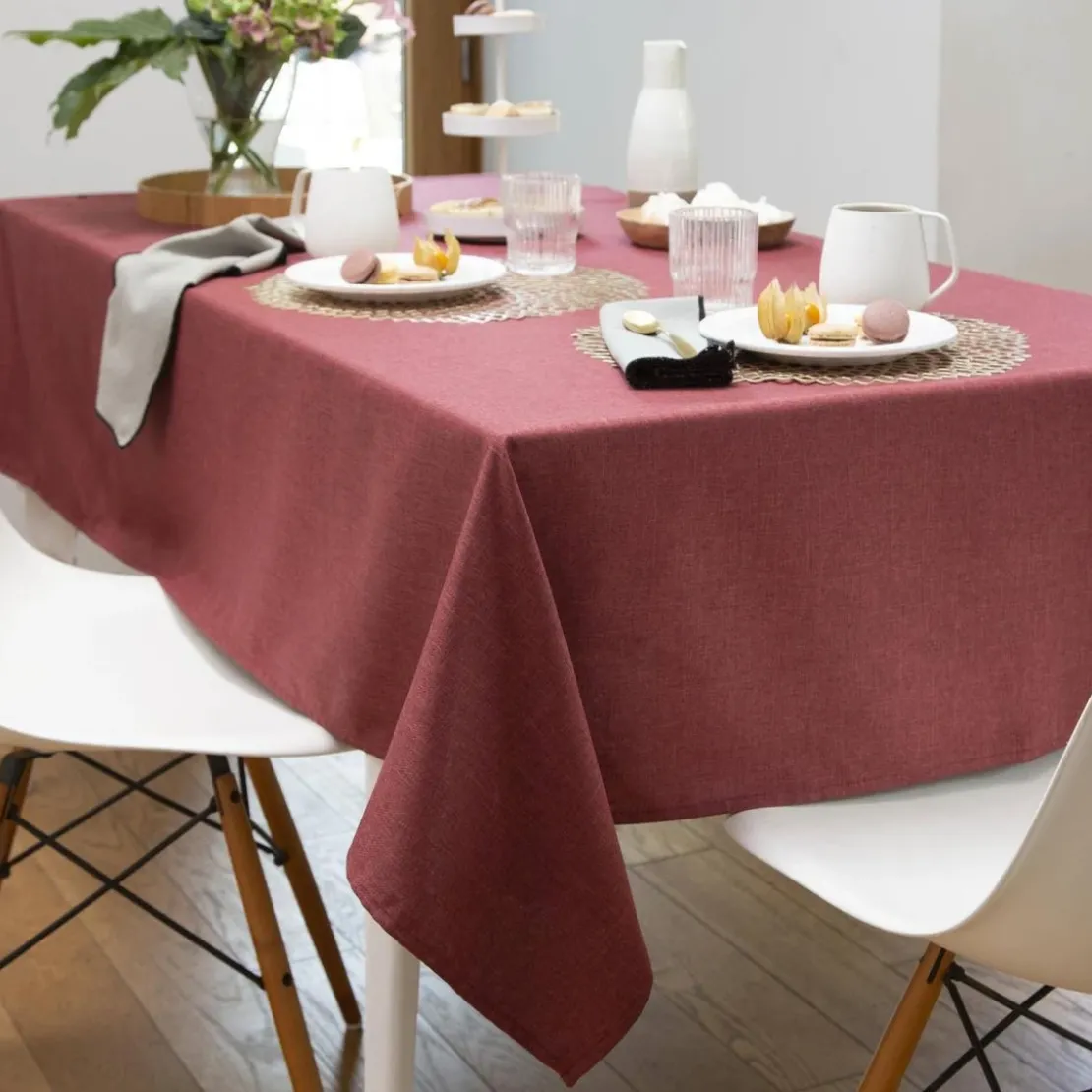 BecquetNappe en polyester recyclé BROMENAP - rouge bordeaux