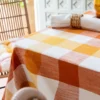 BecquetNappe ronde AFRIOL orange terracotta D150