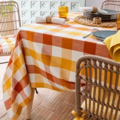 BecquetNappe ronde AFRIOL orange terracotta D150