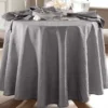 BecquetNappe Ronde 180 cm froissé FONTANA - gris plomb