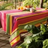 BecquetNappe ronde 150 cm polycoton STRIBER - rose