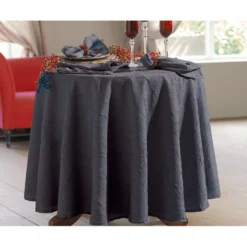 BecquetNappe Ronde froissé FONTANA - gris anthracite