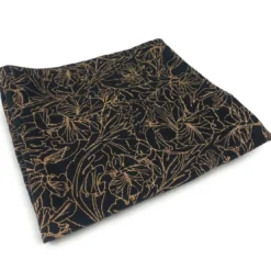BecquetNappe ronde gaze de coton 150 Ø FLEUROR - noir
