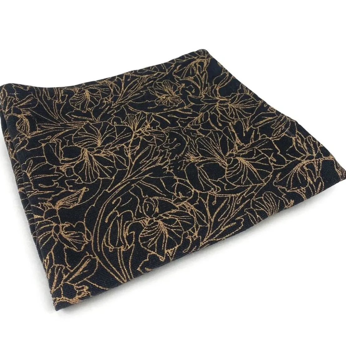 BecquetNappe ronde gaze de coton 150 Ø FLEUROR - noir