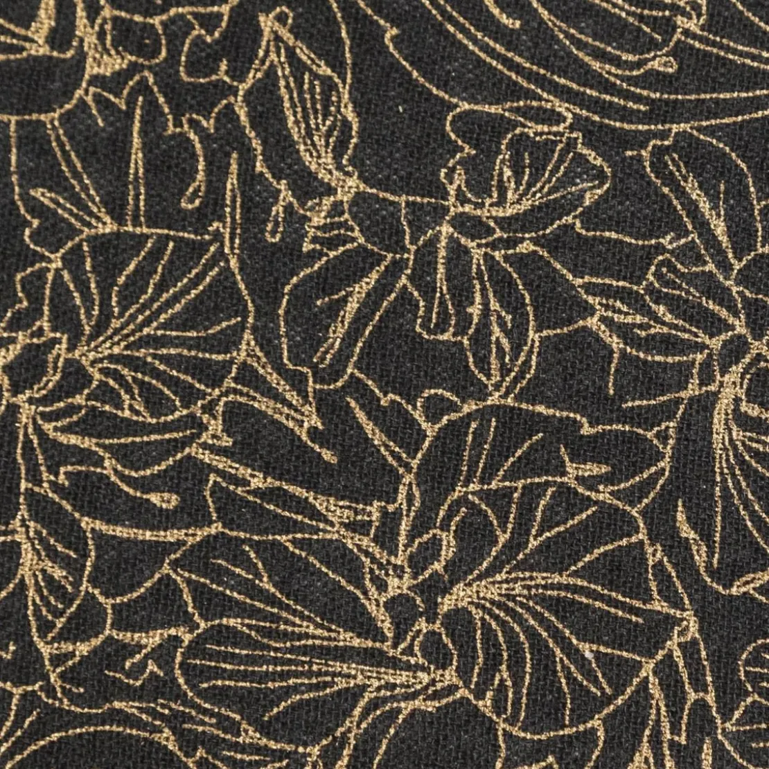 BecquetNappe ronde gaze de coton 150 Ø FLEUROR - noir