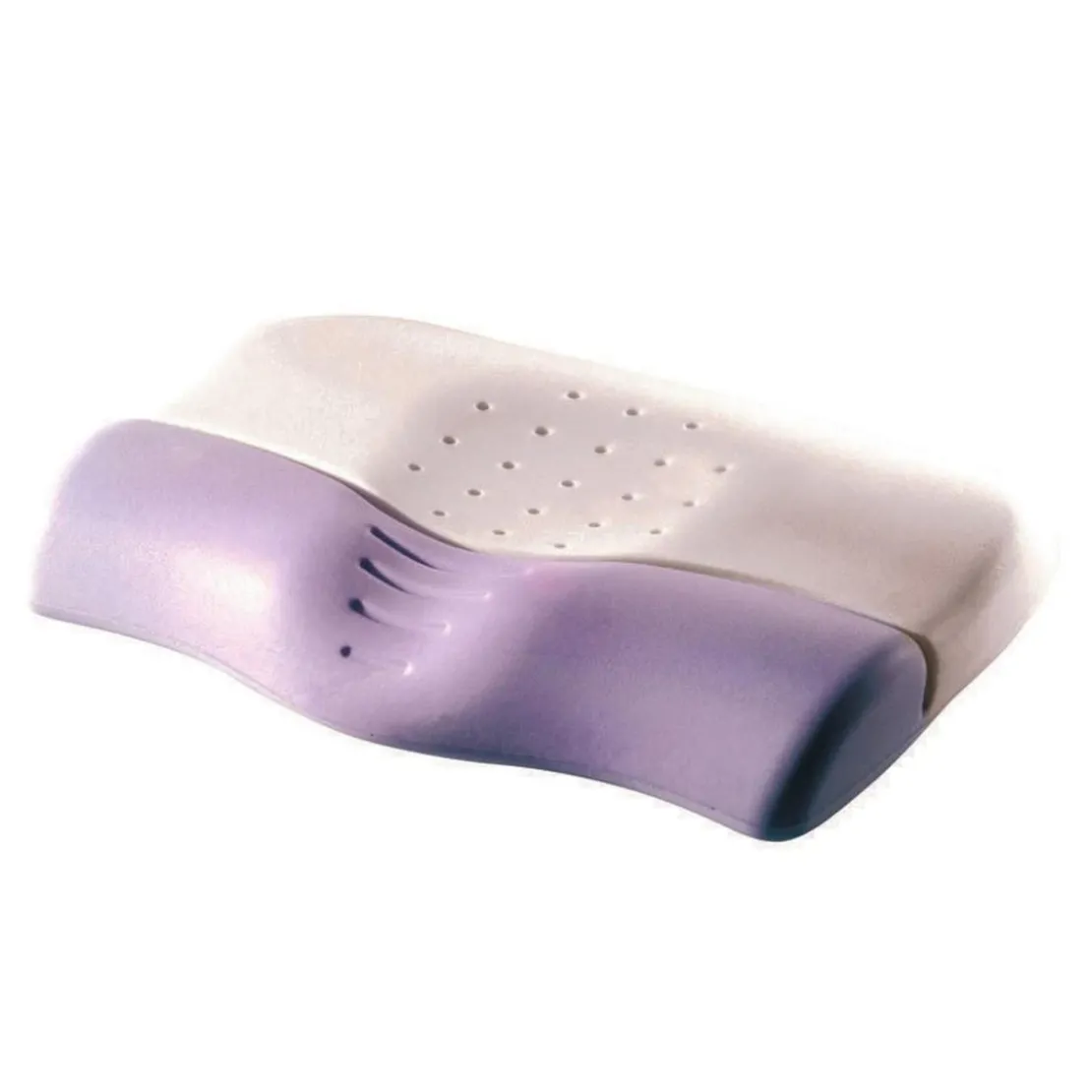 BecquetOreiller ergonomique blanc uni à soutien cervical - ONDSKA C