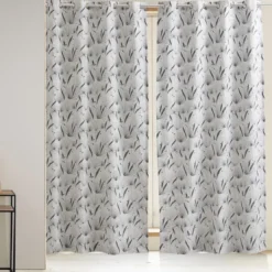 BecquetPaire de Rideaux tissés Jacquard noir MIYAJIMA