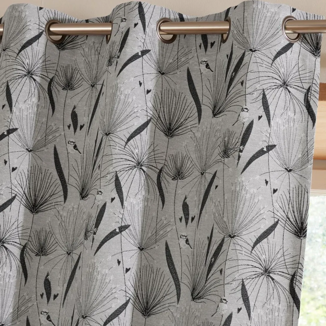 BecquetPaire de Rideaux tissés Jacquard noir MIYAJIMA