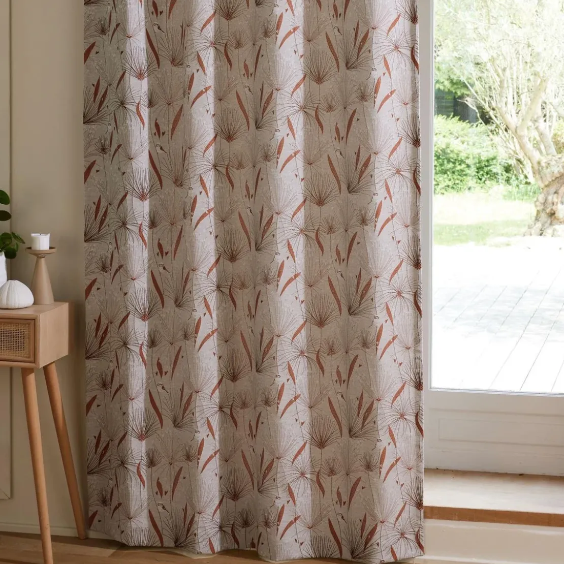 BecquetPaire de Rideaux tissés Jacquard tomette MIYAJIMA