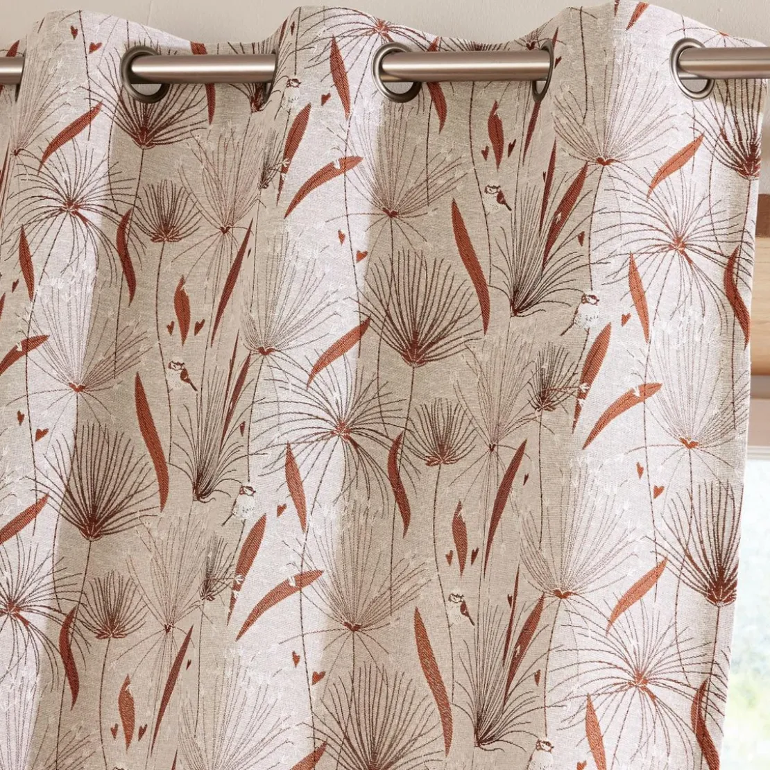 BecquetPaire de Rideaux tissés Jacquard tomette MIYAJIMA
