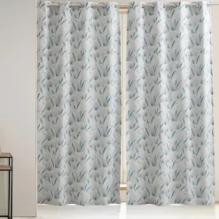 BecquetPaire de Rideaux tissésJacquard Bleu Paon MIYAJIMA