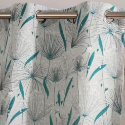 BecquetPaire de Rideaux tissésJacquard Bleu Paon MIYAJIMA