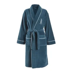 BecquetPeignoir de bain bleu marine motif phare - PHARE