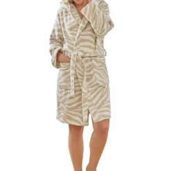 BecquetPeignoir de bain coton eponge 380 g/m² ZEBRA - beige