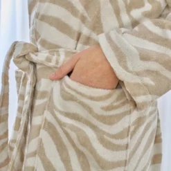 BecquetPeignoir de bain coton eponge 380 g/m² ZEBRA - beige