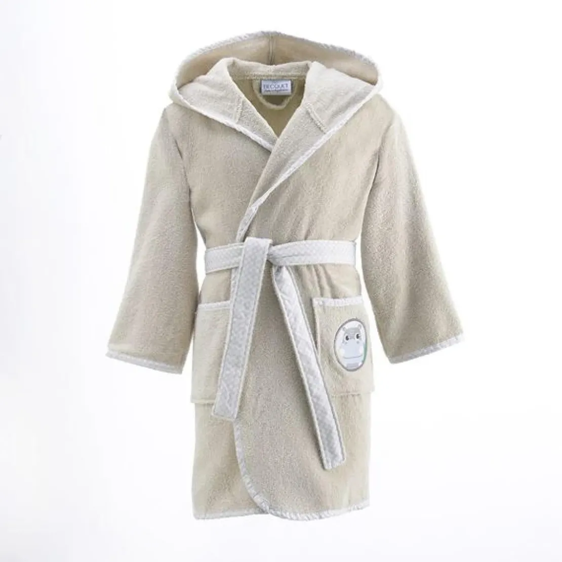 BecquetPeignoir de bain enfant PETITES BETESbeige grège en coton
