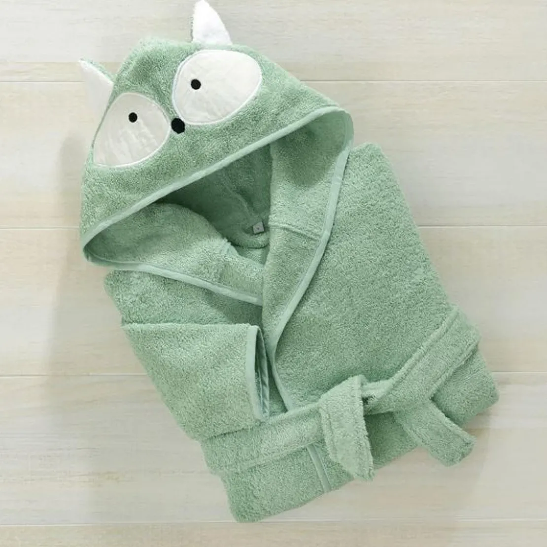 BecquetPeignoir de bain enfant BABYvert amande en coton