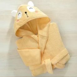 BecquetPeignoir de bain enfant BABY jaune pale en coton