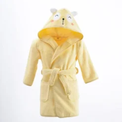 BecquetPeignoir de bain enfant BABY jaune pale en coton