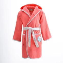 BecquetPeignoir de bain enfant en coton PETITES BETES rose corail