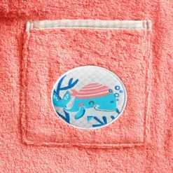 BecquetPeignoir de bain enfant en coton PETITES BETES rose corail