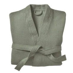 BecquetPeignoir de bain NID D'ABEILLEvert kaki en coton