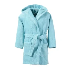 BecquetPeignoir de bain pour enfant de 2 ans en Coton peigné LAUREAT Bleu Aqua
