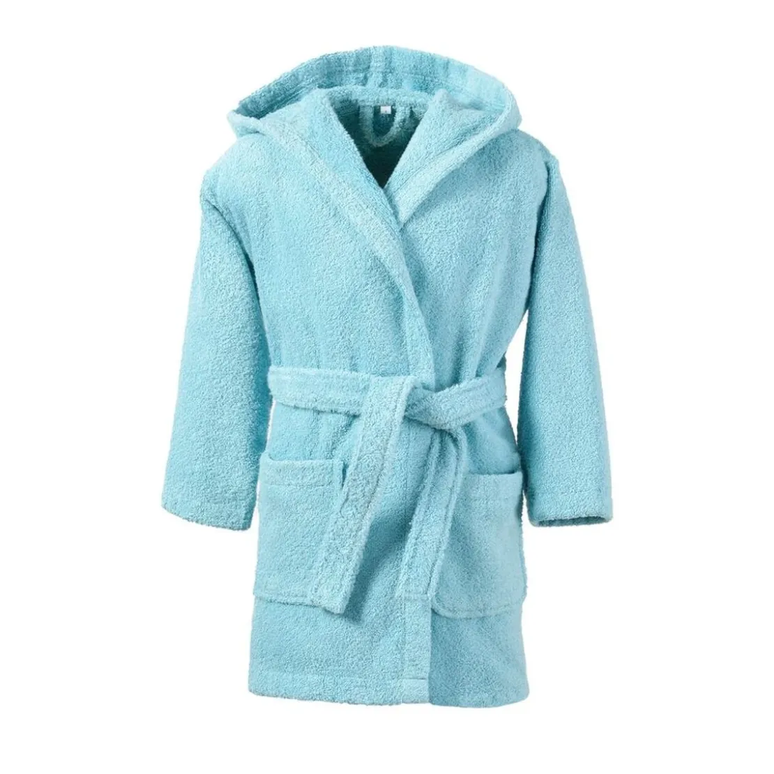 BecquetPeignoir de bain pour enfant 4 ans en Coton peigné LAUREAT Bleu aqua
