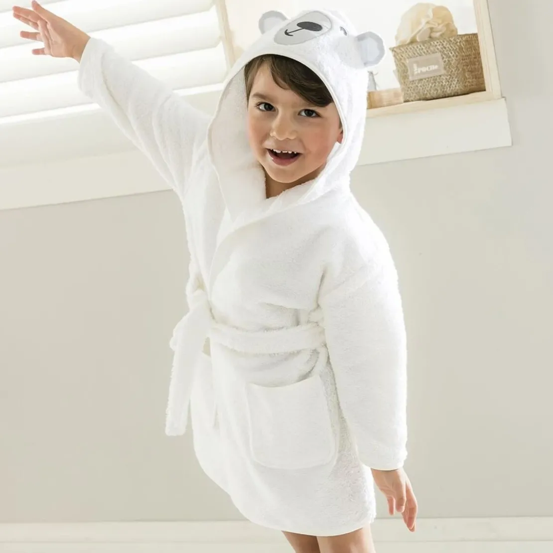 BecquetPeignoir enfant en coton RENATO blanc
