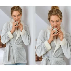 BecquetPeignoir polaire GAMOUTgris pour femme