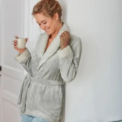 BecquetPeignoir polaire GAMOUTgris pour femme