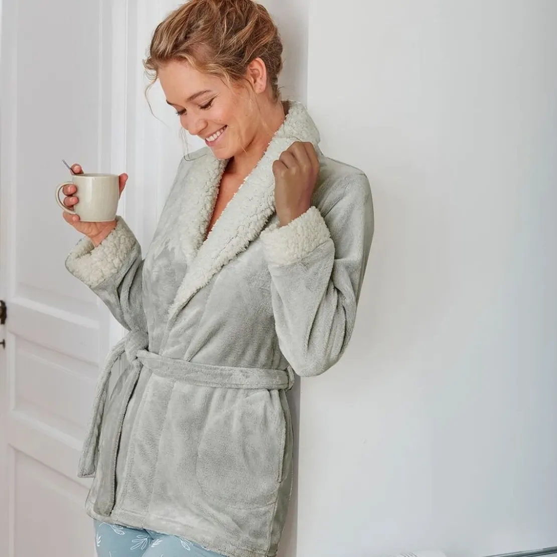 BecquetPeignoir polaire GAMOUTgris pour femme