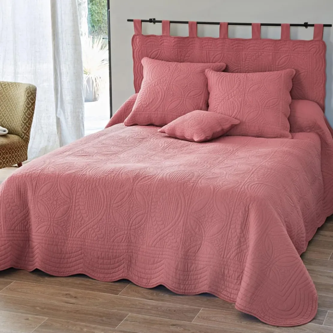 BecquetPlaid BAILLARGUES bois de rose