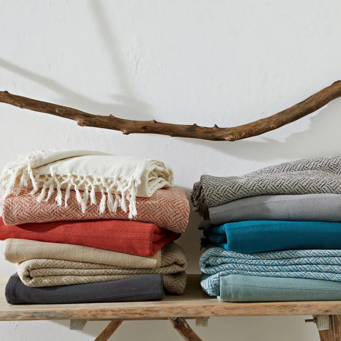 BecquetPlaid coton tissé jacquard bleu canard JC.ERIS