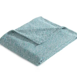 BecquetPlaid coton tissé jacquard bleu canard JC.ERIS