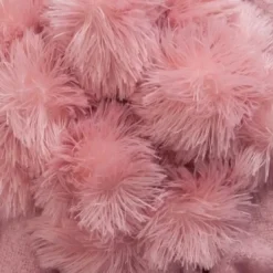 BecquetPlaid en acrylique rose - POMPONS