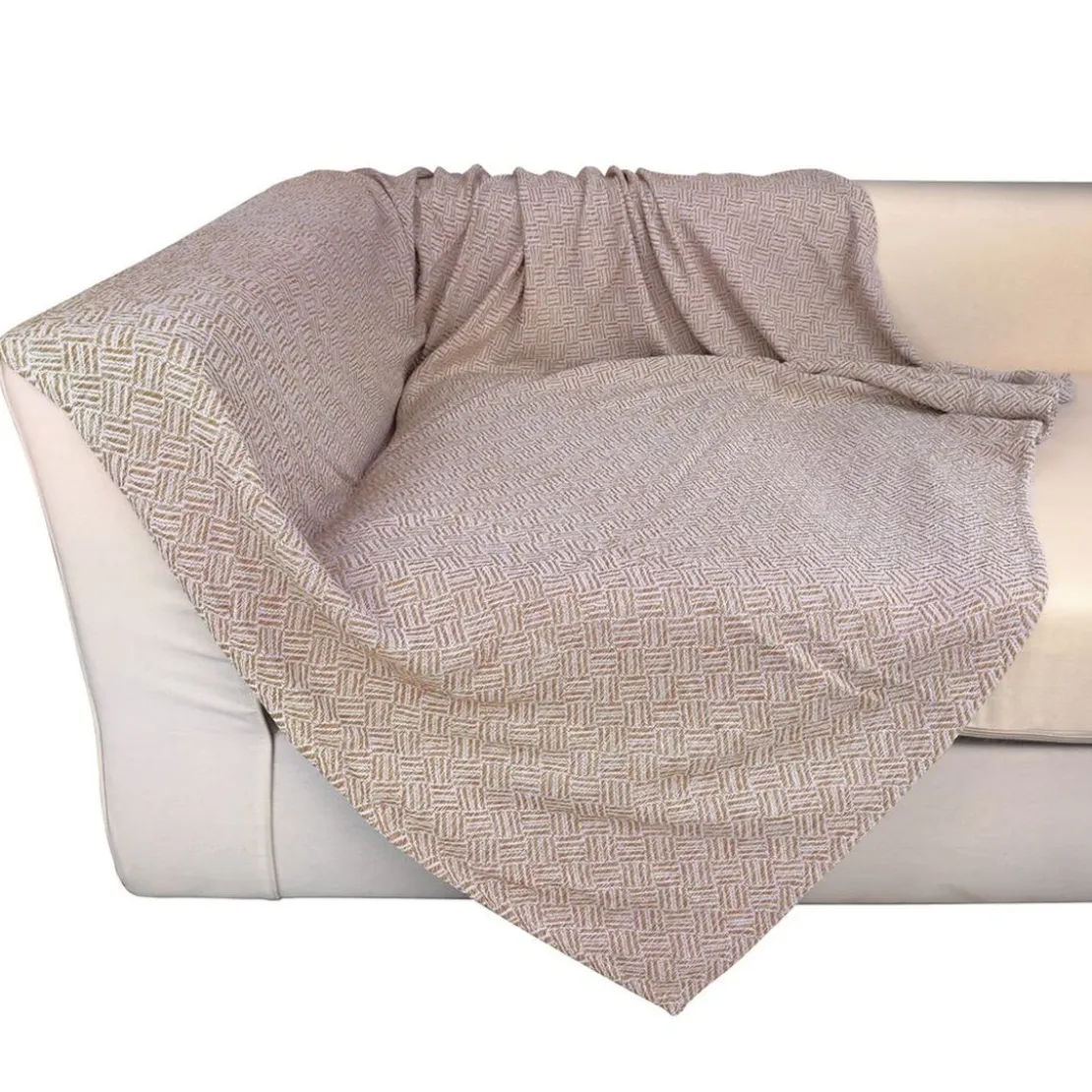 BecquetPlaid en coton beige - ERIS