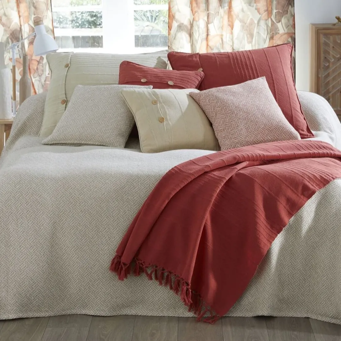 BecquetPlaid en coton beige - ERIS