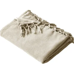 BecquetPlaid en coton blanc ivoire - ORION