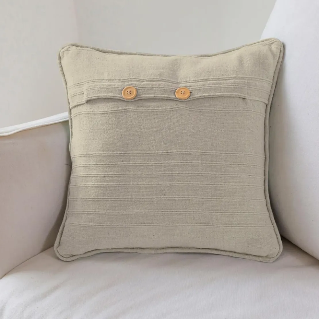 BecquetPlaid en coton blanc ivoire - ORION