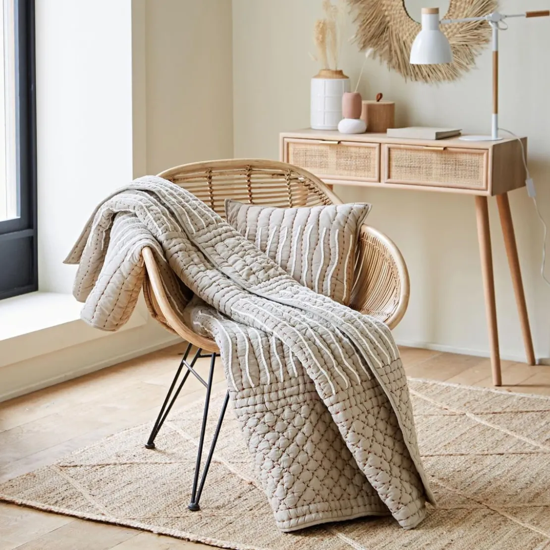 BecquetPlaid en Coton Gris GUILLAUME