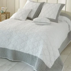 BecquetPlaid en coton piquage fantaisie CLB.SEASEA - bleu grisé